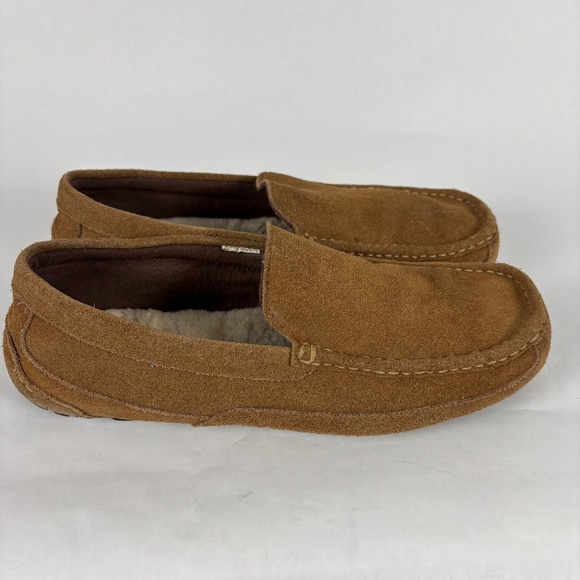 UGG Other - UGG Mid Brown Loafers/Slippers, Plush Leather, Sherpa Lined, Size 11, See Photo